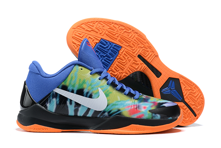 Classic Nike Kobe 5 Blue Green Black Orange Shoes